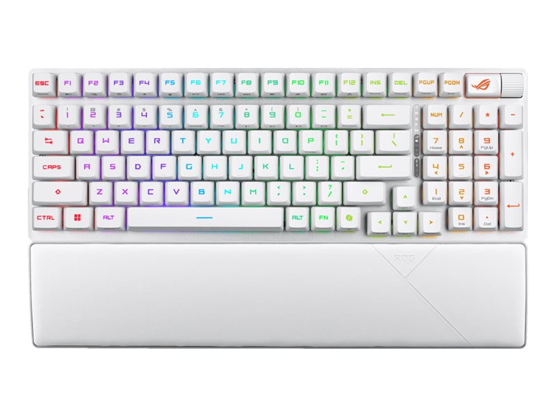 ASUS ROG Strix Scope II RX Tastatur Optisk mekanisk Per-tast RGB Trådløs Kablet