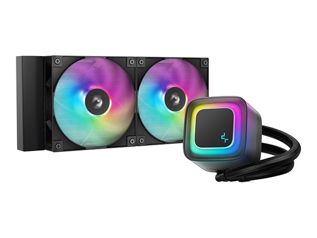 Deepcool LE240 V2 - Processors flydende kølesystem - Radiatorstørrelse: 240 mm - (for: LGA1700, LGA1200, LGA1151, LGA1150, LGA1155, AM5, AM4, LGA1851) - 120 mm - sort