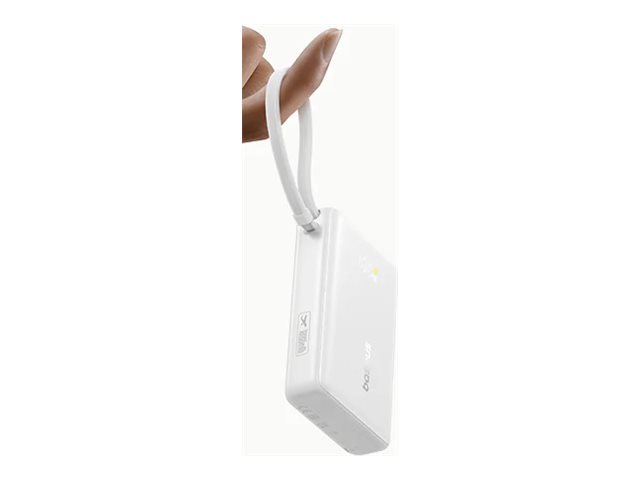 Baseus PicoGo power bank - with built-in USB-C cable - 2 x USB-C USB - 45 Watt Powerbank - 10000 mAh