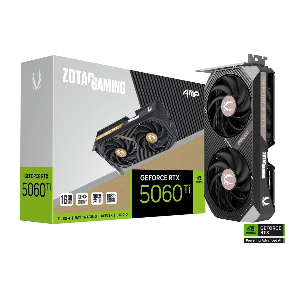 ZOTAC GeForce RTX 5060 Ti AMP! - 16GB GDDR7 RAM - Grafikkort