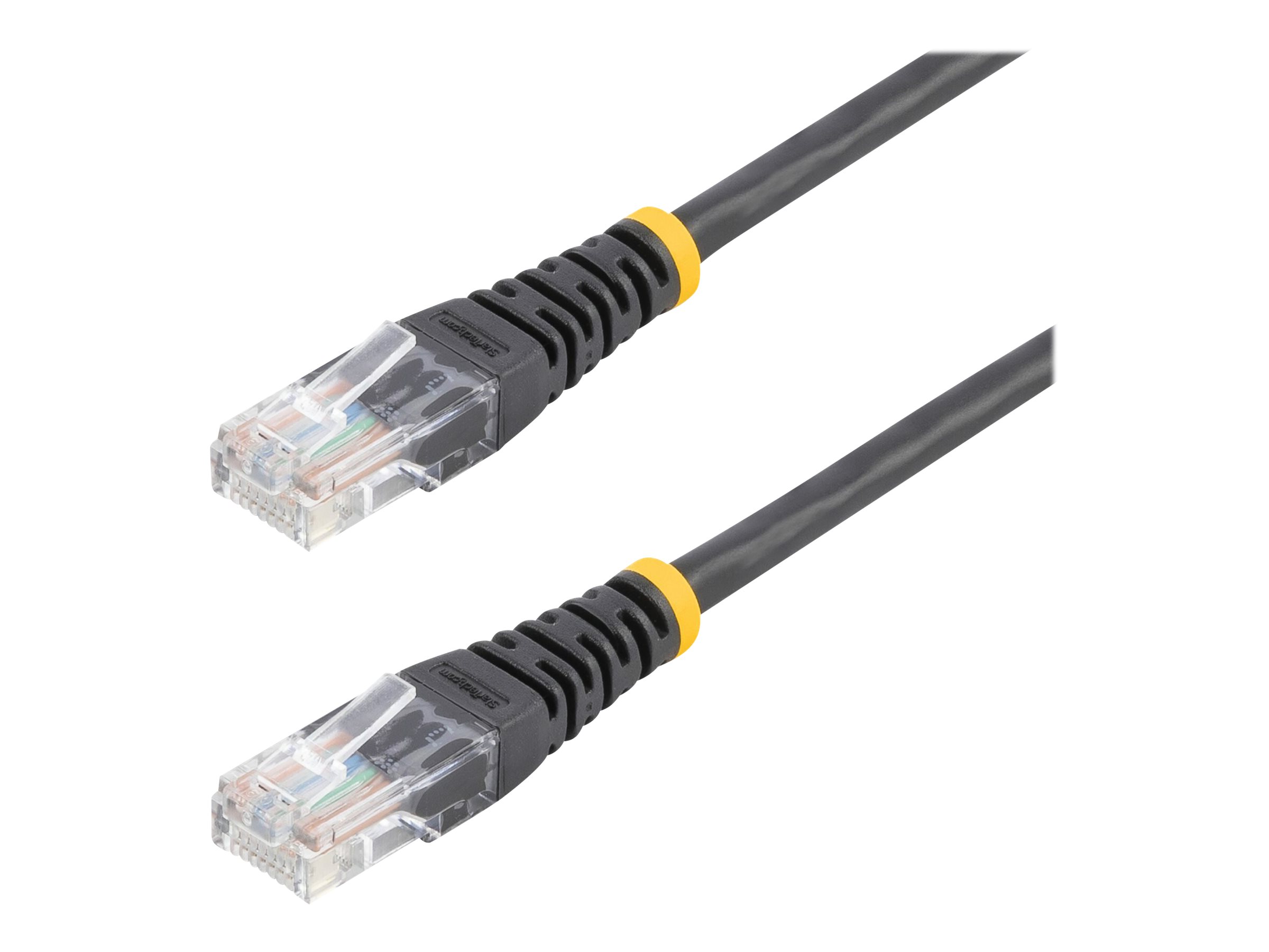 StarTech.com 15m Black Cat5e / Cat 5 Molded Patch Cable CAT 5e Ikke afskærmet parsnoet (UTP) 15m Patchkabel Sort