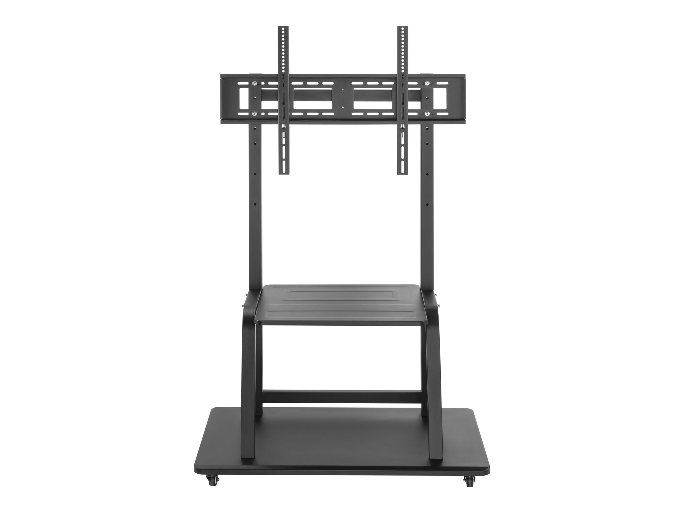 Deltaco Office cart - heavy-duty - for flat panel / AV equipment - black - Maks 150 kg - Maks størrelse 100"