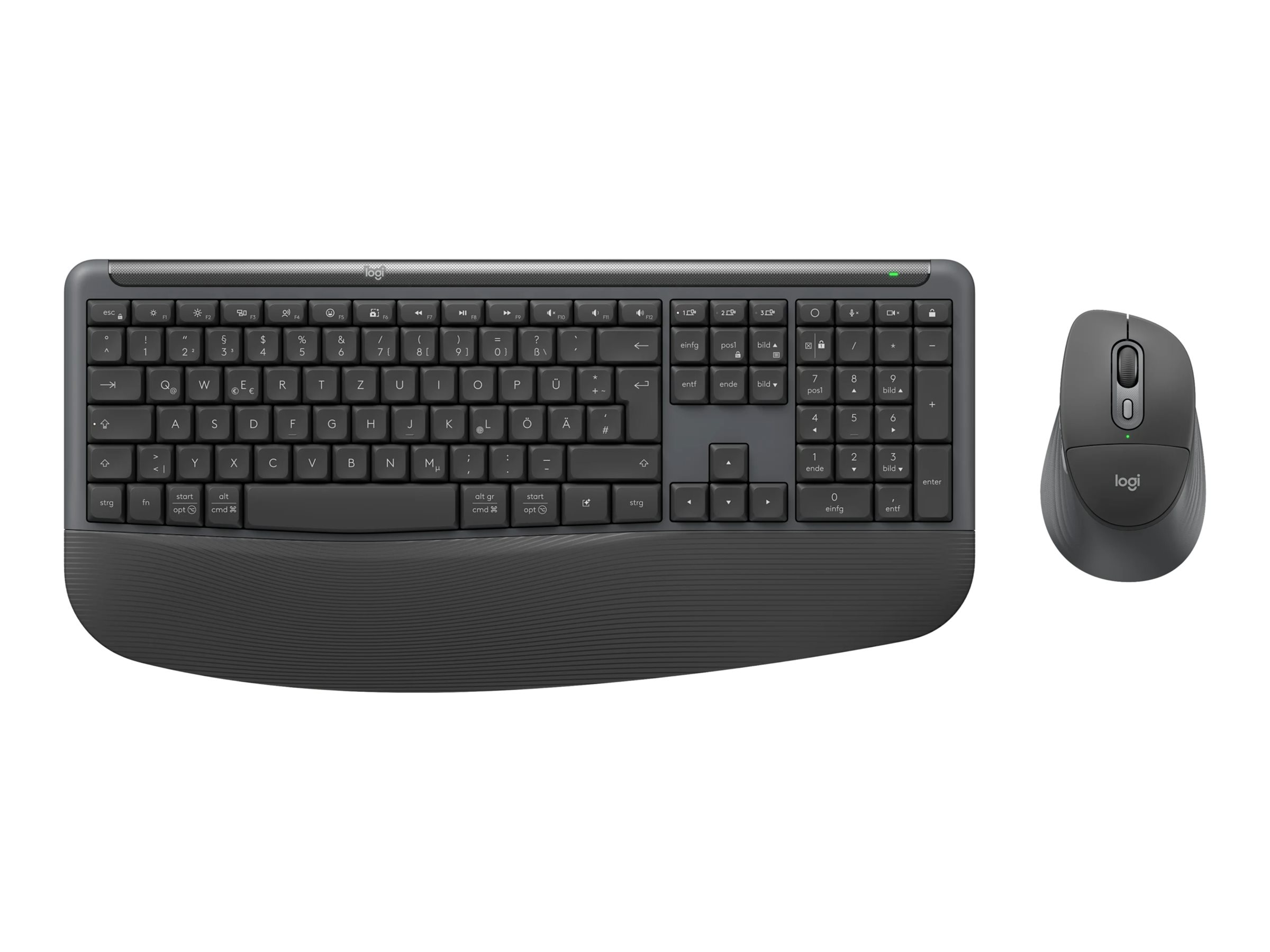 Logitech Signature Comfort Plus Combo MK880 Sæt med mus og tastatur Pressestempel Trådløs Tysk
