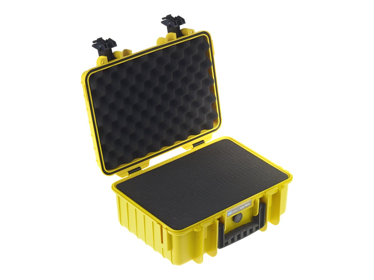 OUTDOOR kuffert i gul med skum polstring 385x265x165 mm Volume: 16,6 L Model: 4000/Y/SI