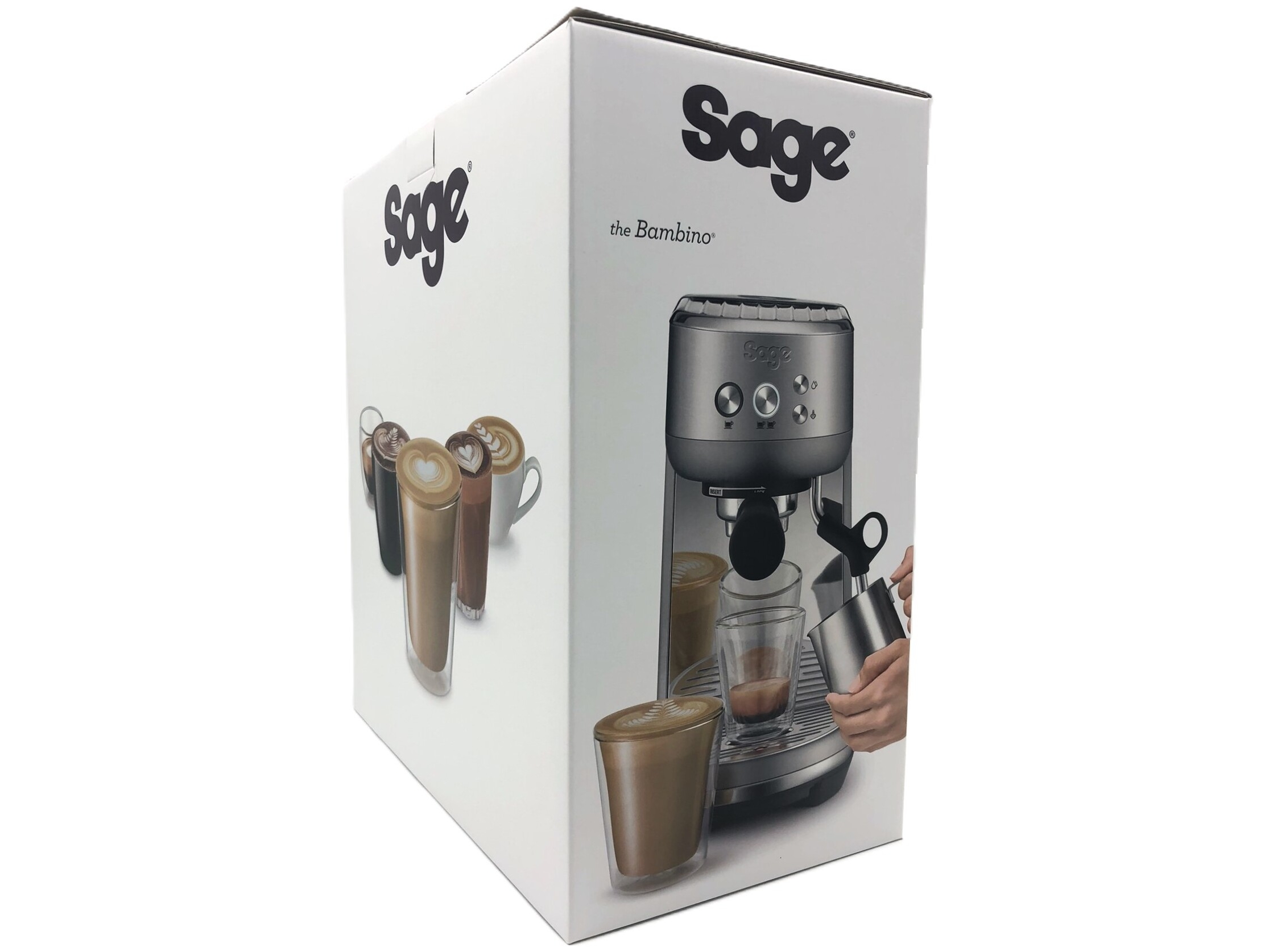 Sage SES450BSS4EEU1 the Bambino - Kaffemaskine med mælkeskummer - 9 bar - børstet rustfrit stål