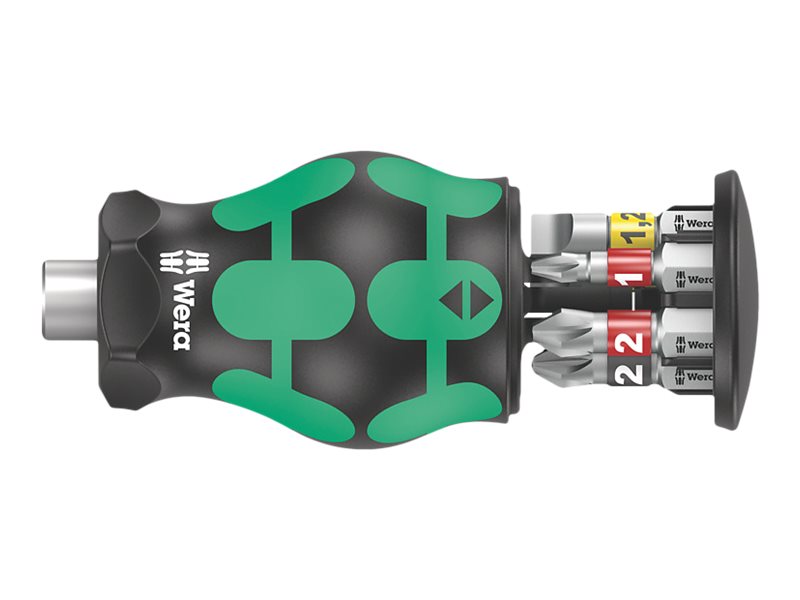Wera Kraftform Kompakt Stubby Magazin 2 Skruetrækkerhåndtag med bitsæt