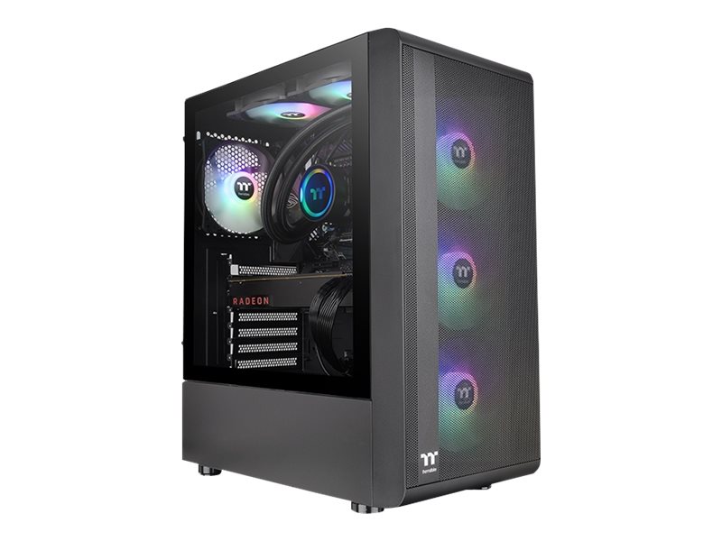 Thermaltake S Series S200 TG ARGB Tårn ATX Ingen strømforsyning Sort
