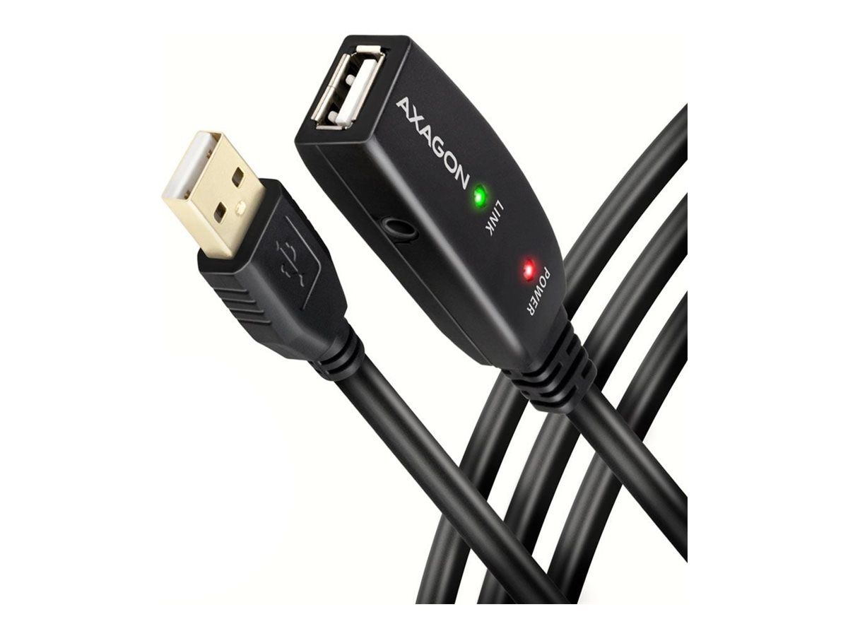 AXAGON ADR-220 - USB forlængerkabel - USB (han) til USB (hun) - USB 2.0 - 5 V - 20 m - aktiv gentager