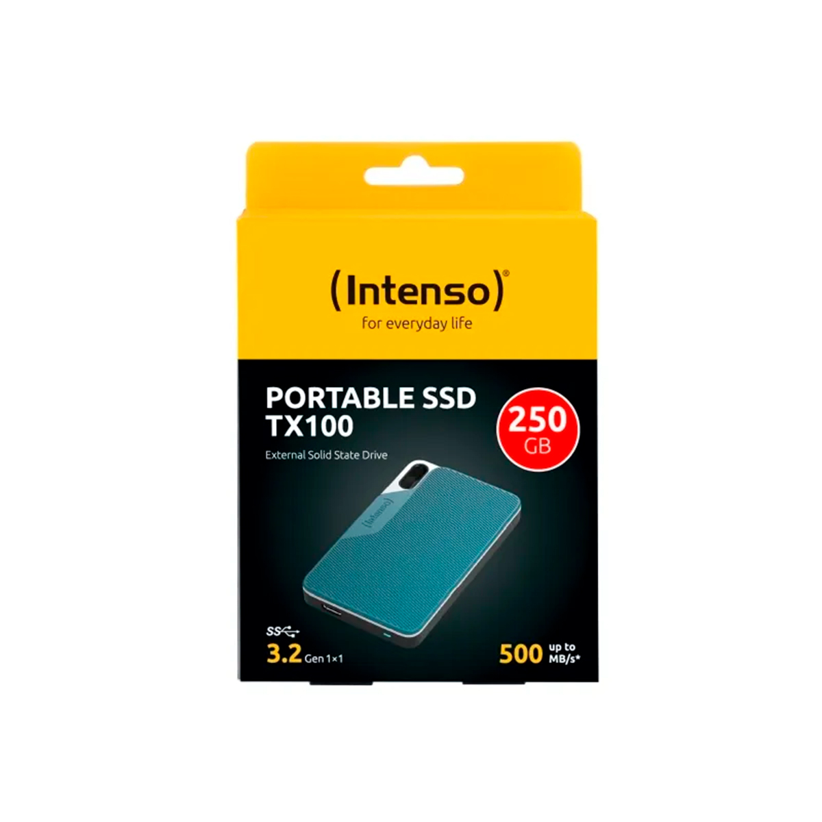 Intenso External SSD TX100 - 250GB - Ekstern SSD - USB 3.2 Gen 1x1 - Blå