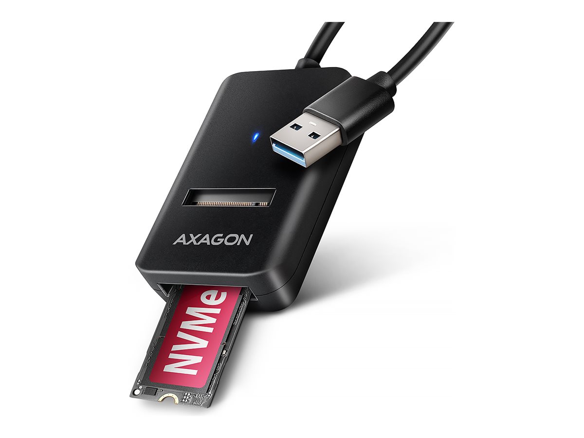 AXAGON - Interfaceadapter - M.2 - M.2 Card (PCIe NVMe & SATA) - USB 3.2 (Gen 2)