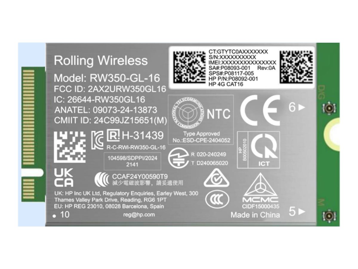 HP - Trådløs mobilmodem - 4G LTE Advanced Pro - M.2 Card