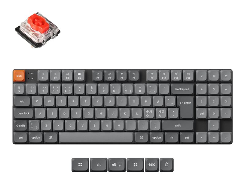 Keychron K13 Max Tastatur Mekanisk Nordvendt RGB LED Trådløs Kablet Nordisk billede