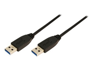 LogiLink 3m USB A - USB A 3.0 M/M, 3 m, USB A, USB A, USB 3.2 Gen 1 (3.1 Gen 1), Hanstik/Hanstik, Sort