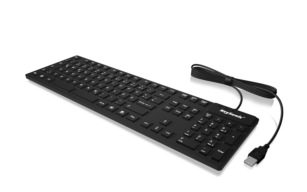 KeySonic KSK-8030 IN (CH) Tastatur Kablet Schweizisk