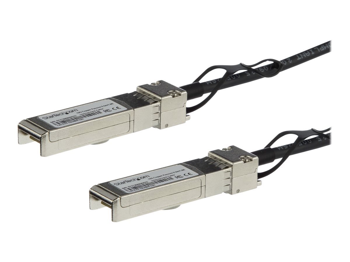 StarTech.com 0.5m 10G SFP to SFP Direct Attach Cable for Cisco SFP-H10GB-CU0-5M 10GbE SFP Copper DAC 10Gbps Passive Twinax Dobbelt-axial 50cm billede