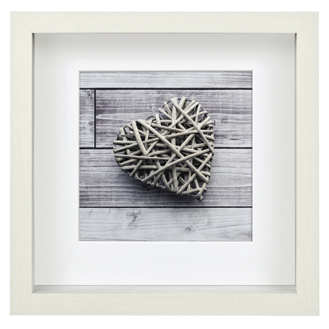 Hama Scala, Enkelt billedramme, MDF, Hvid, 15 x 15 cm, Firkant, Reflekterende