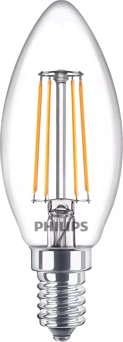 Philips LED-filament-lyspære 4.3W F 470lumen 2700K Varmt hvidt lys