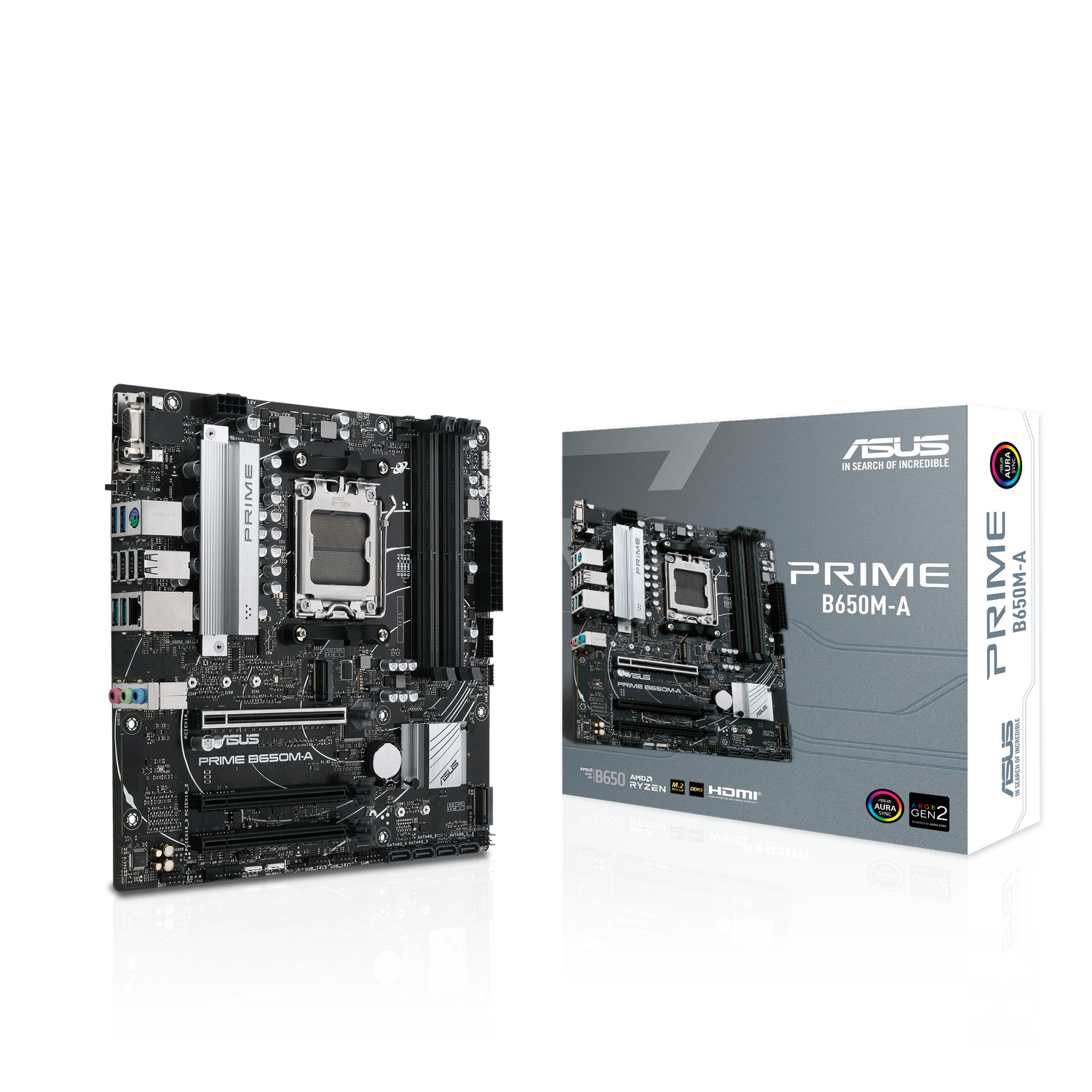 ASUS PRIME B650M-A Bundkort - AMD B650 - AMD AM5 socket - DDR5 RAM - Micro-ATX