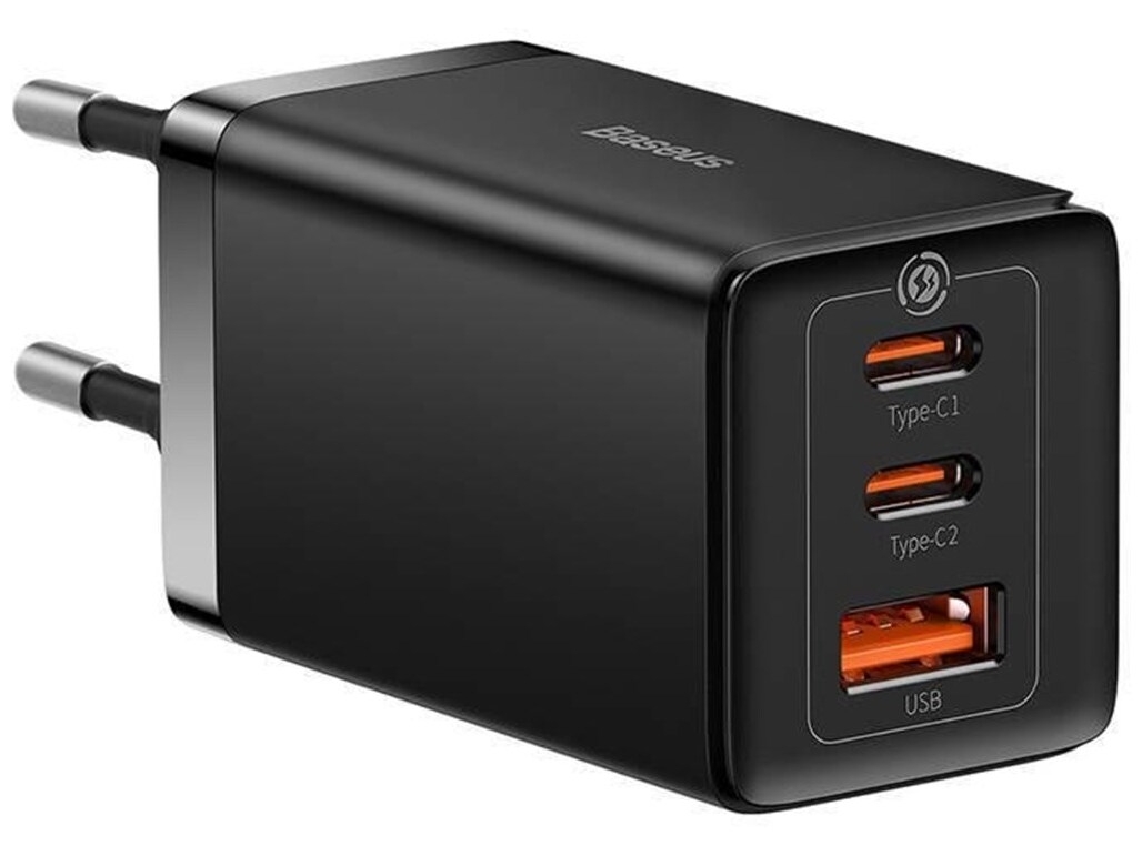 Baseus GaN5 Pro Strømforsyningsadapter 65Watt Sort