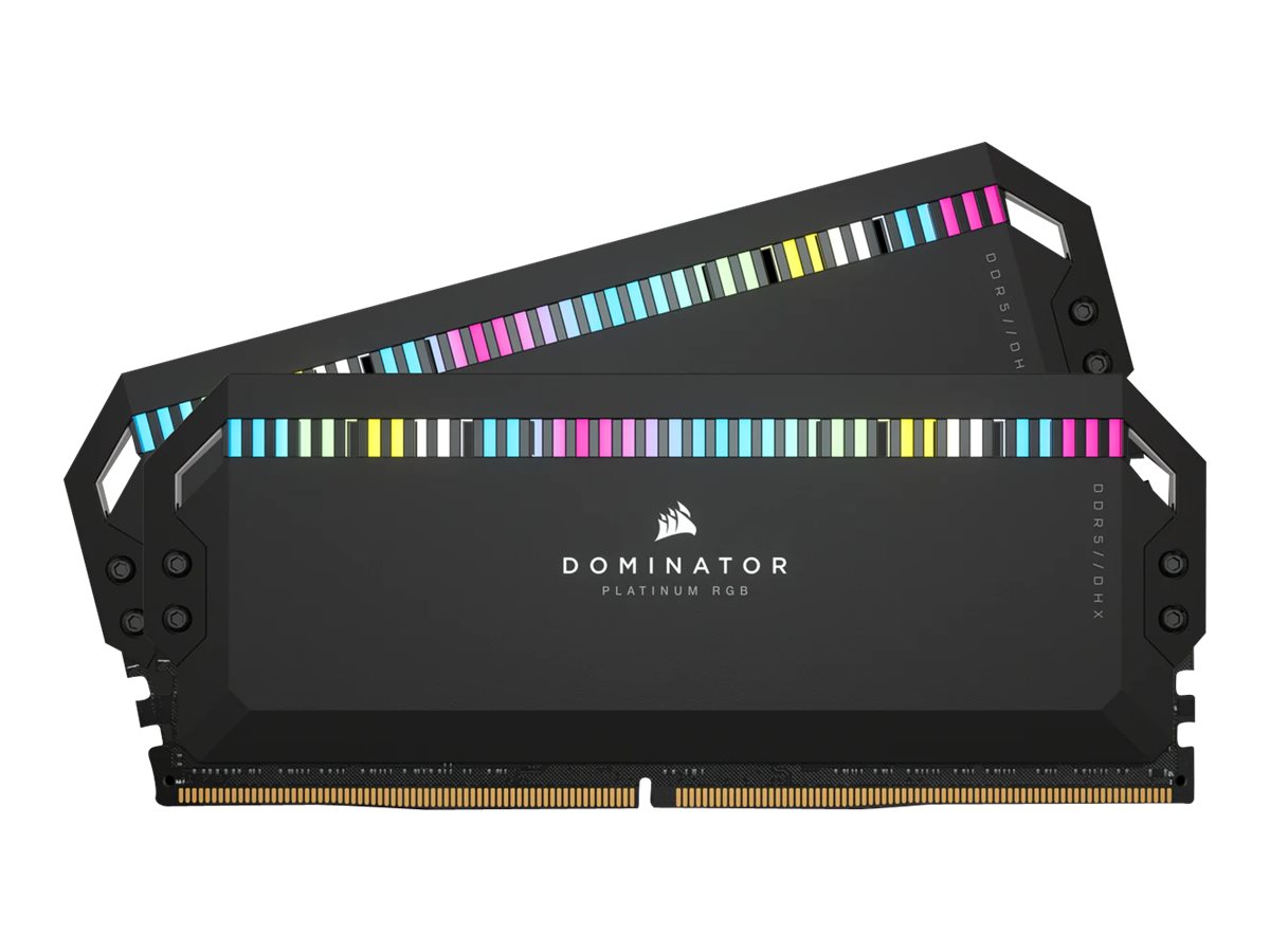Corsair Dominator Platinum RGB DDR5-6400 - 64GB - CL32 - Dual Channel (2 pcs) - Intel XMP - Sort med RGB