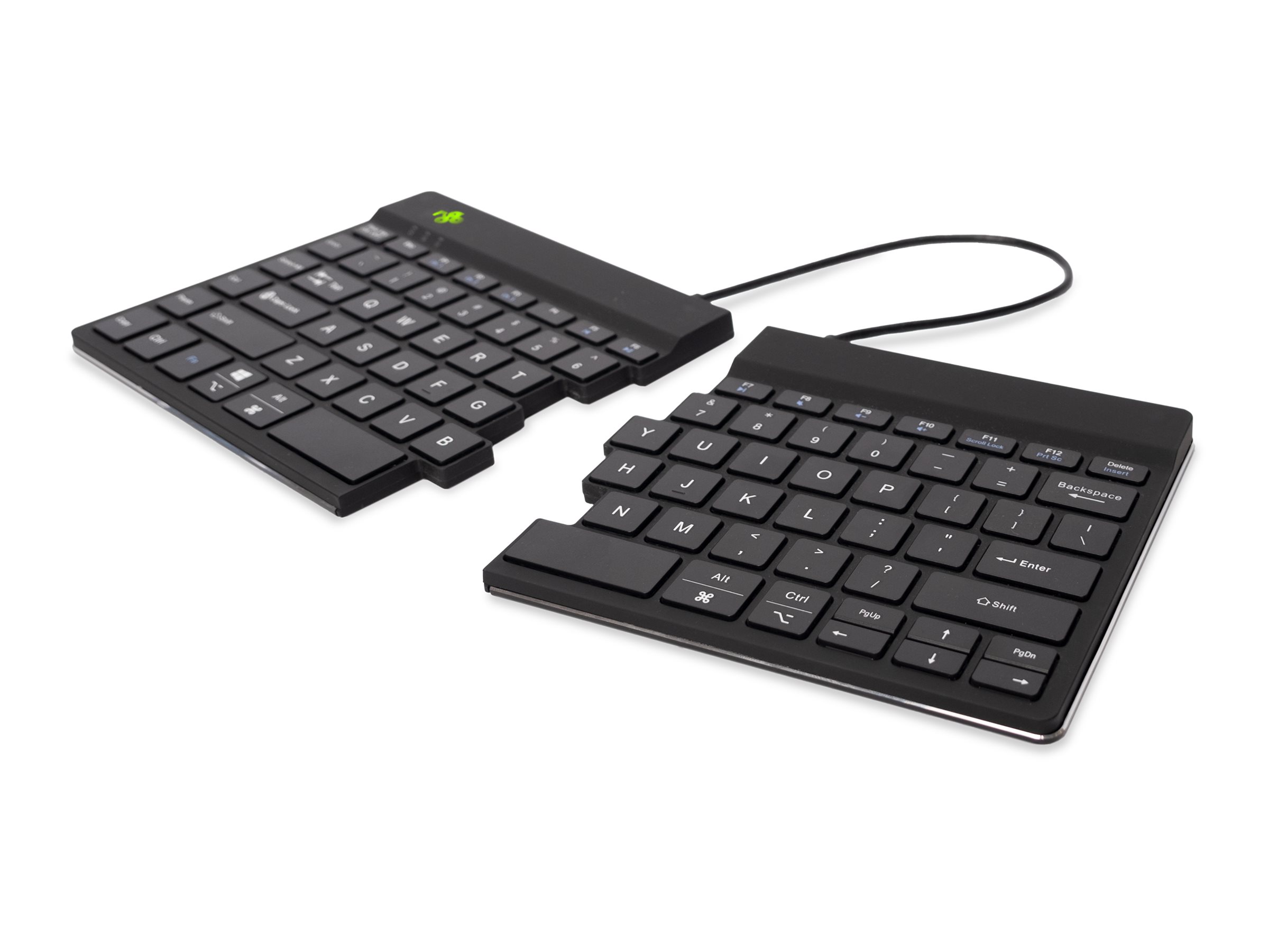 R-Go Tools R-Go Split Break - keyboard - with integrated break indicator - QWERTY - US - black - Tastatur - Amerikansk engelsk - Sort
