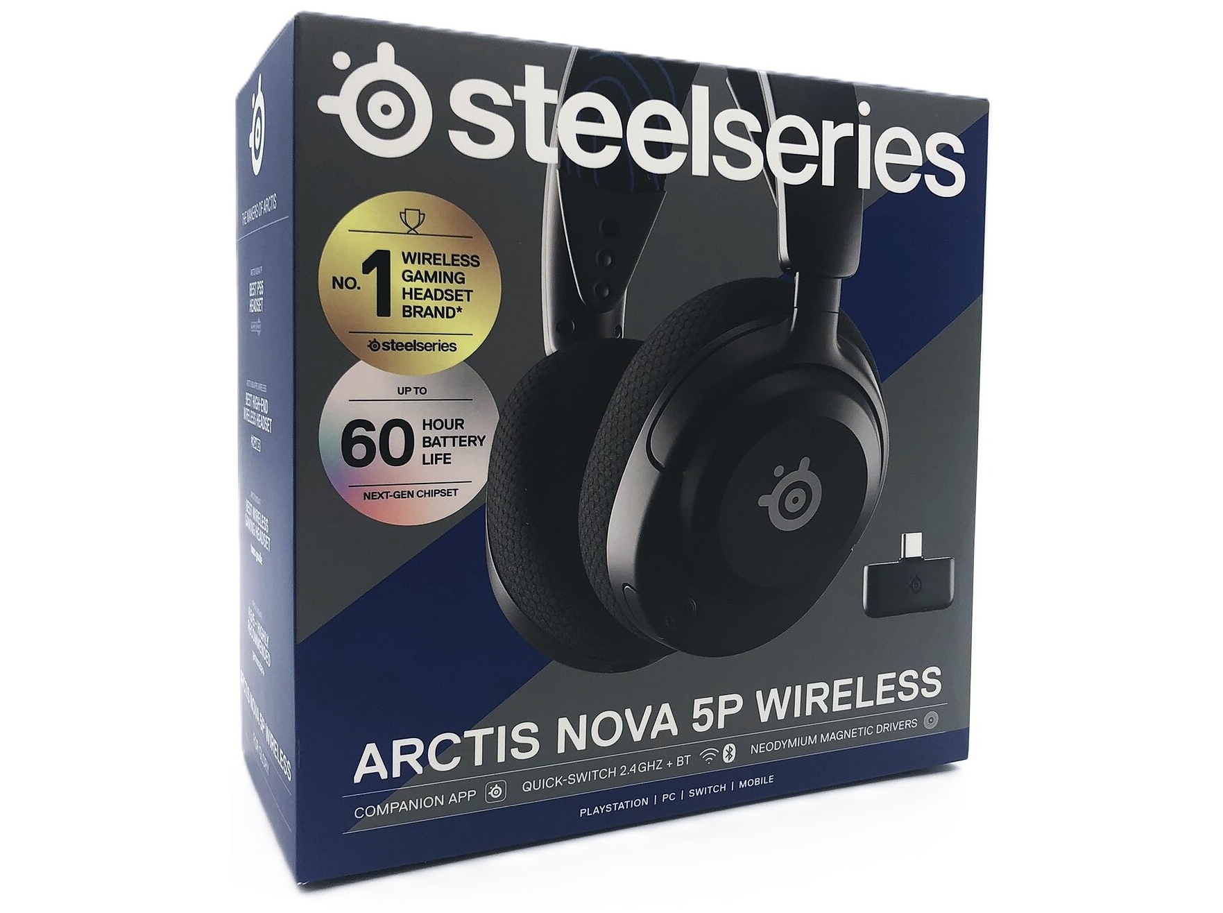 SteelSeries Arctis Nova 5P - Til PlayStation - headset - fuld størrelse - Bluetooth/2,4 GHz radiofrekvens - trådløs