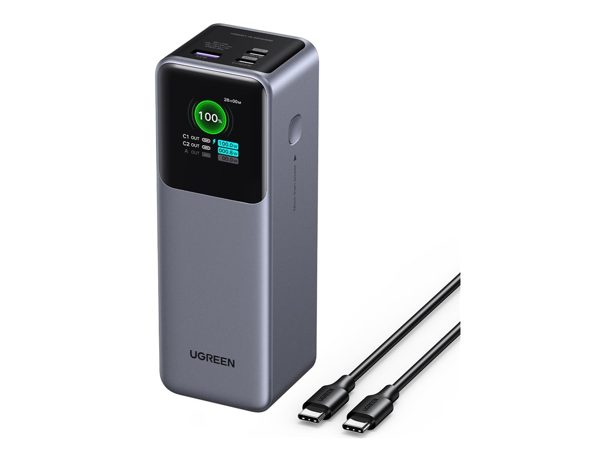 UGREEN 200w Fast Charging Power Bank Powerbank - Grå - 25000 mAh
