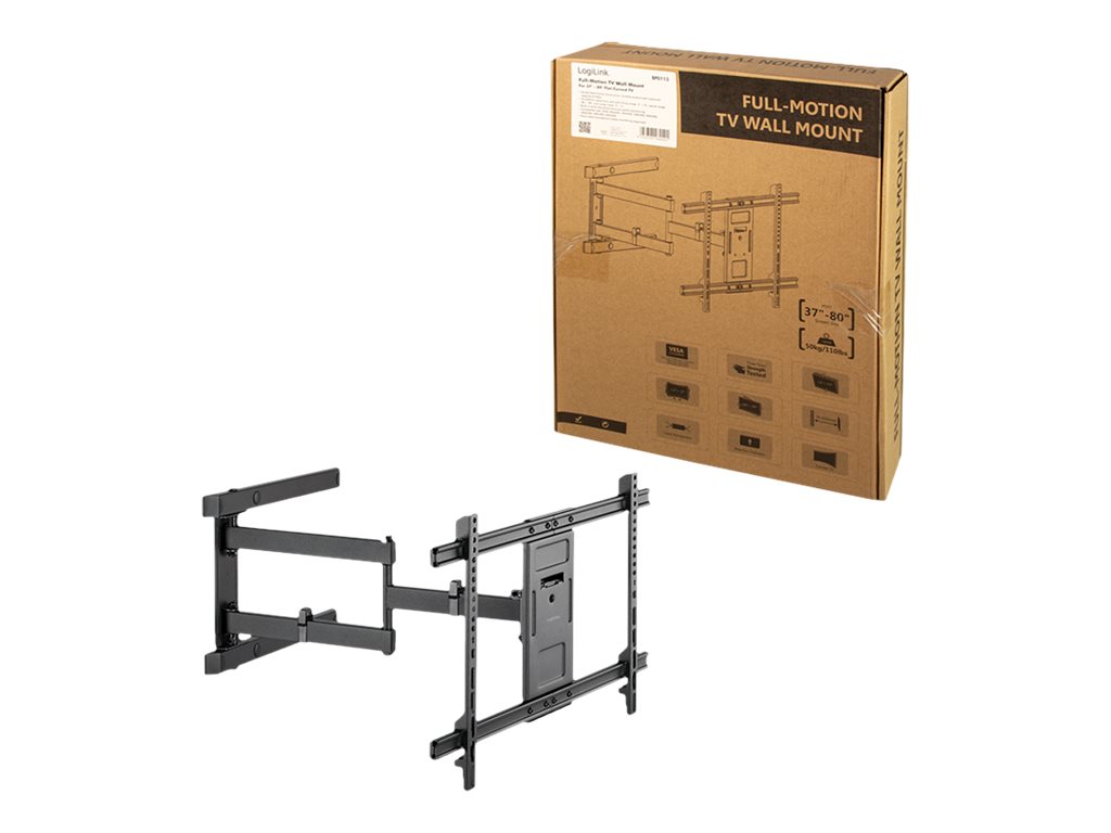 LogiLink TV wall mount 37-80" tilt swivel 50 kg max. - Maks 50 kg - Maks størrelse 70"