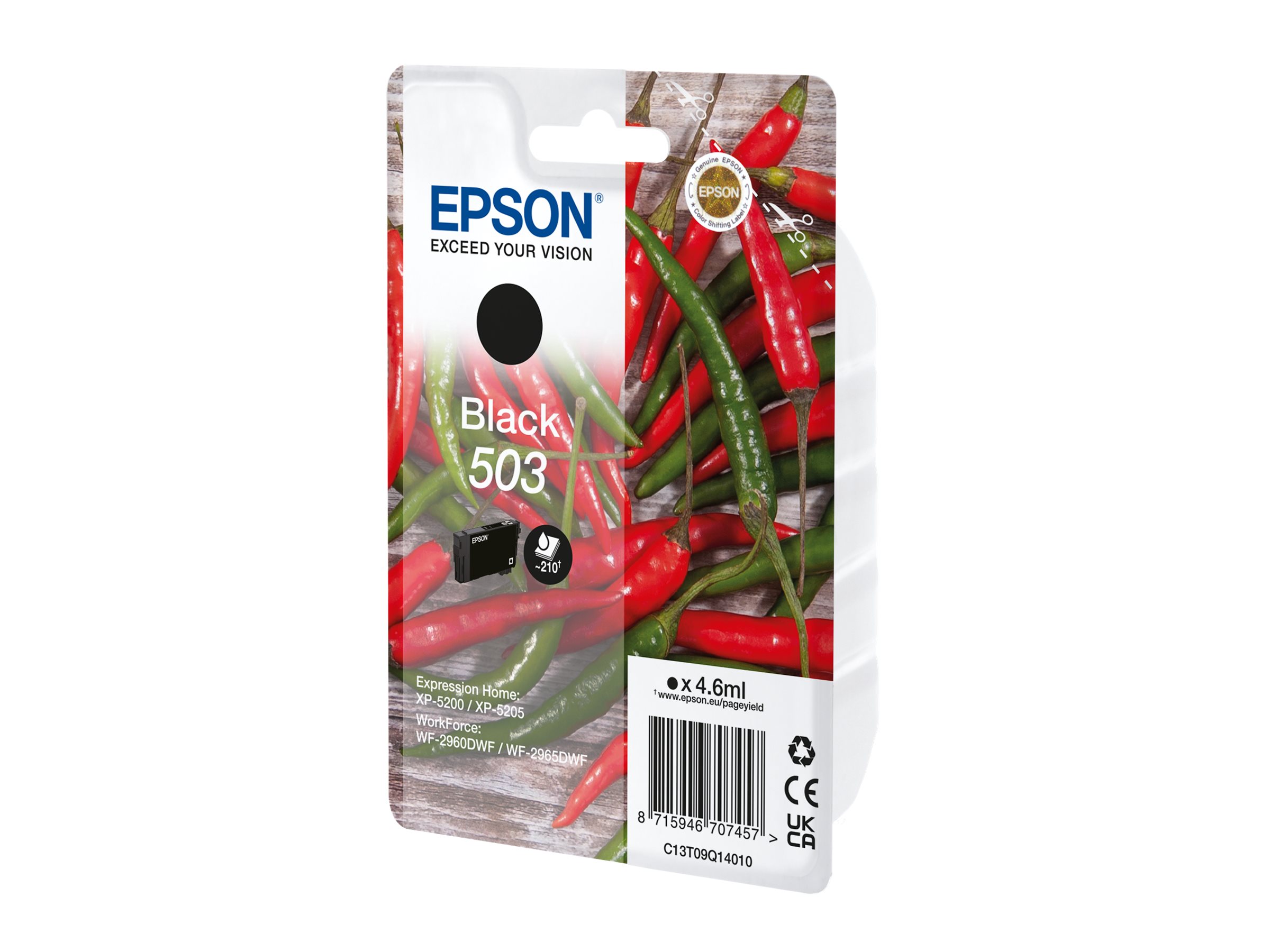 Epson 503 original blækpatron - sort (C13T09Q14020)