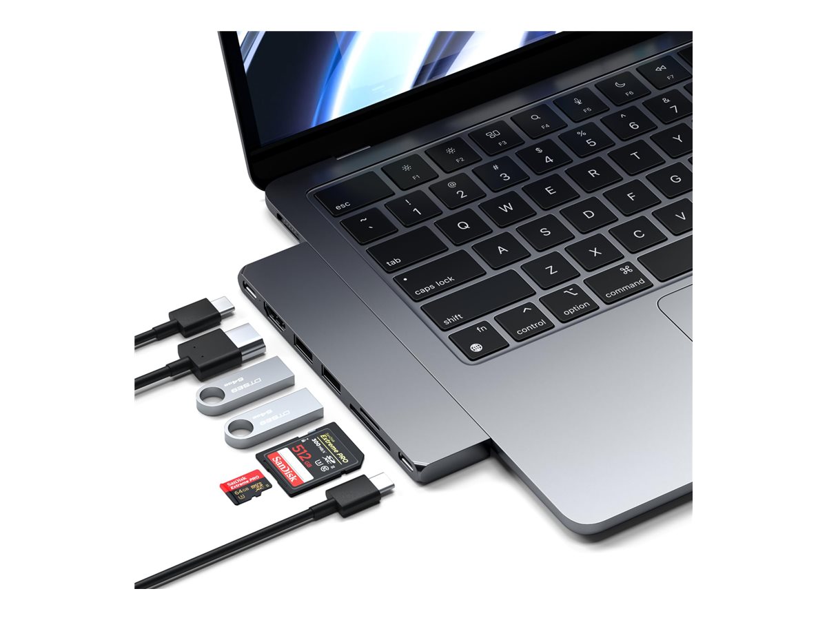 Satechi St-hucphsm Dockingstation Docking Usb 3.2 Gen 2 (3.1 Gen 2) Type-c Grå Usb-c 3.2 Gen 2 (3.1 Gen 2)