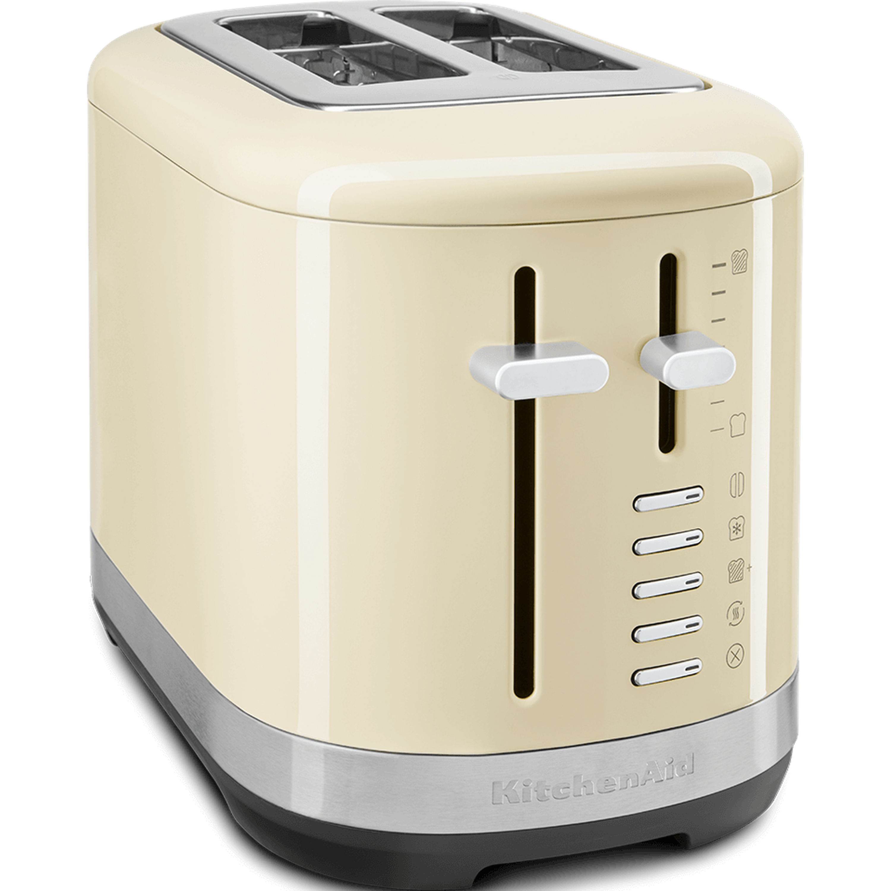 KitchenAid 5KMT2109EAC, 2 skive(r), Sort, Cremefarvet, Rustfrit stål, Metal, Plast, ALMOND CREAM, Knapper, Niveau, 980 W