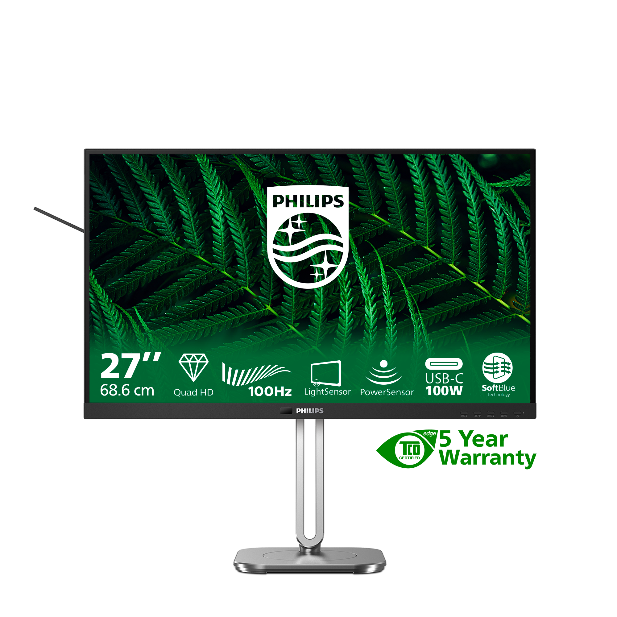 27" Philips 5000 Series 27B2G5601 - 2560x1440 (QHD) - 100Hz - IPS - KVM switch