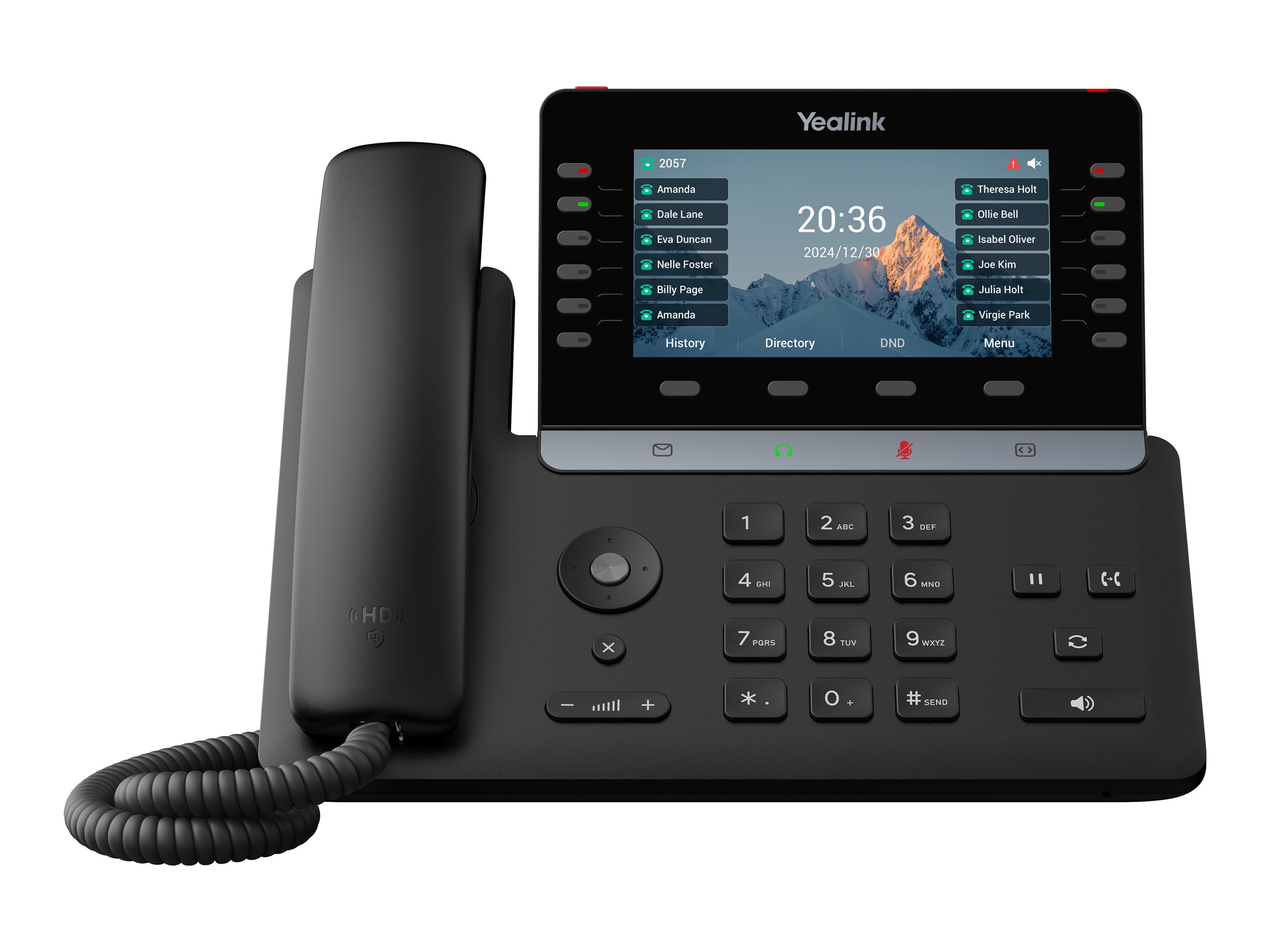 Yealink SIP-T85W - VoIP-telefon med opkalds-ID/opkald venter - IEEE 802.11a/b/g/n/ac/ax (Wi-Fi) / Bluetooth 5.0 - 10-vejs opkaldskapacitet - SIP, SIP v2, ICE - klassisk grå