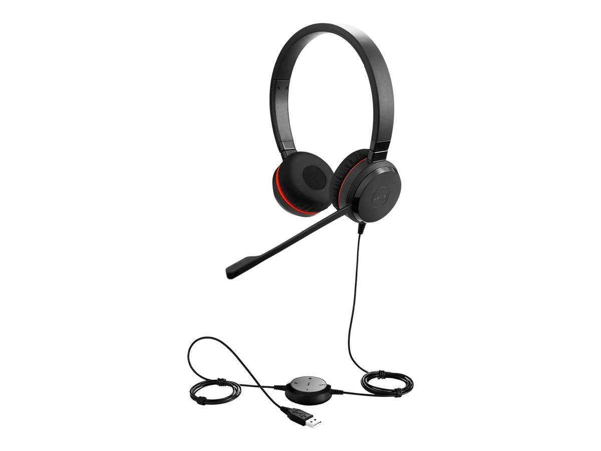Jabra Evolve 20SE MS stereo Kablet Høretelefoner Sort billede