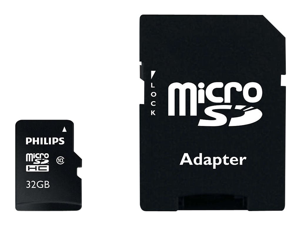 Philips FM32MP45B - Flashhukommelseskort (microSDHC til SD adapter inkluderet) - 32 GB - Class 10 - microSDHC UHS-I