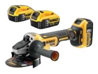 DeWALT DCG405P3-QW - Vinkelsliber - ledningfri - 125 mm - 3 batterier - 18 V