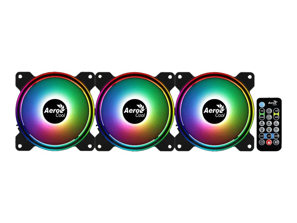 AeroCool Saturn 12F ARGB Pro Systemkabinetblæsersæt 1-pack Sort 120 mm