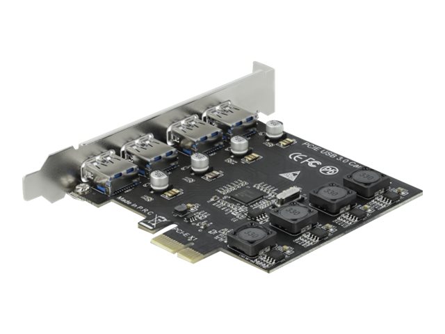 DeLOCK PCIe x1 kort - 4x USB-A SuperSpeed (USB 3.2 Gen 1)