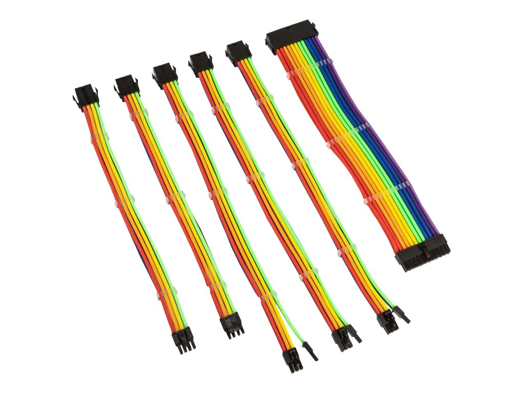 Kolink Core Adept Strømforlængerkabelsæt Blå Grøn Orange Rød Gul