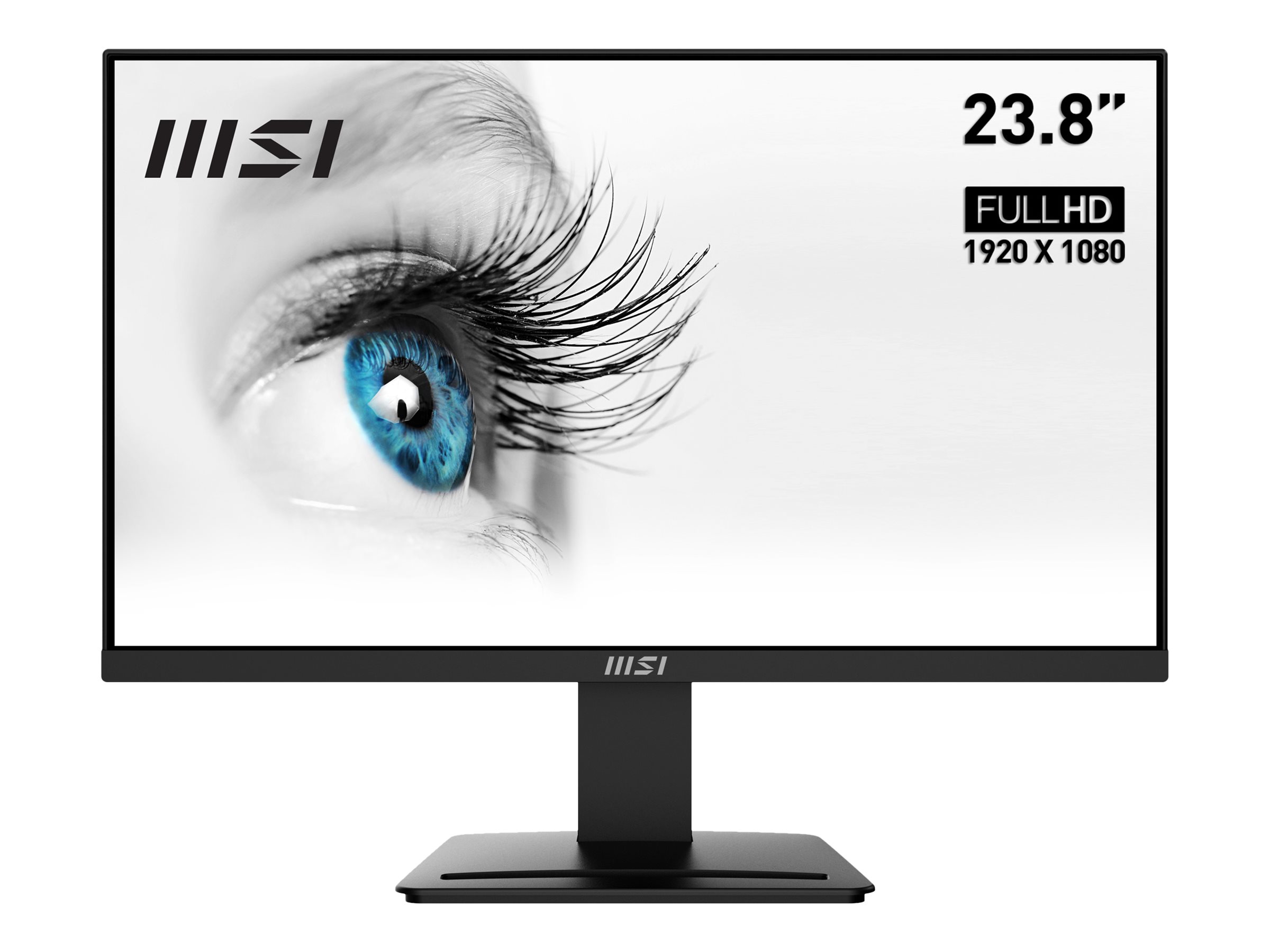 MSI PRO MP2412 - LED-skærm - 24 (23.8 til at se) - 1920 x 1080 Full HD (1080p) @ 100 Hz - VA - 300 cd/m² - 4000:1 - 1 ms - HDMI, DisplayPort