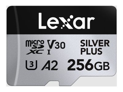 Lexar Professional SILVER PLUS - Flashhukommelseskort - 256 GB - A2 / Video Class V30 / UHS-I U3 - microSDXC UHS-I