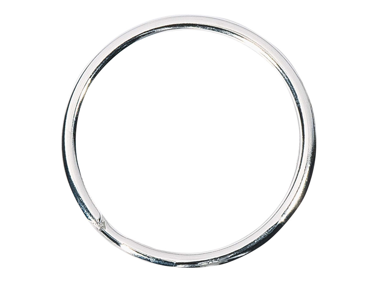 WEDO - nøglering - 25 mm diameter - sølv - pakke med 100