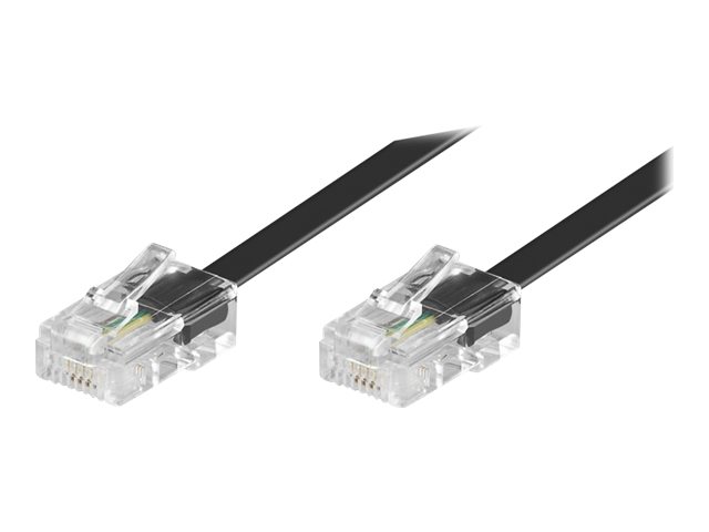 ISDN telefonledning - 2 x RJ45 (8P4C), Sort (6m)