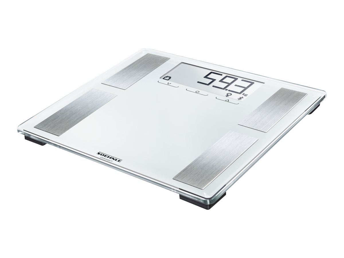 Soehnle Shape Sense Connect 100 Badevægt Sølv Transparent