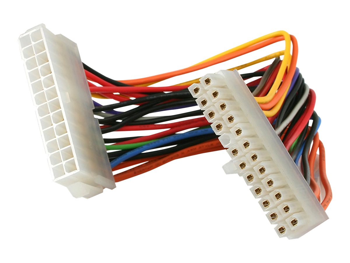 StarTech.com 8in 24 Pin ATX 2.01 Power Extension Cable - Power extension cable - 24 pin ATX (M) to 24 pin ATX (F) - 7.9 in - ATX24POWEXT