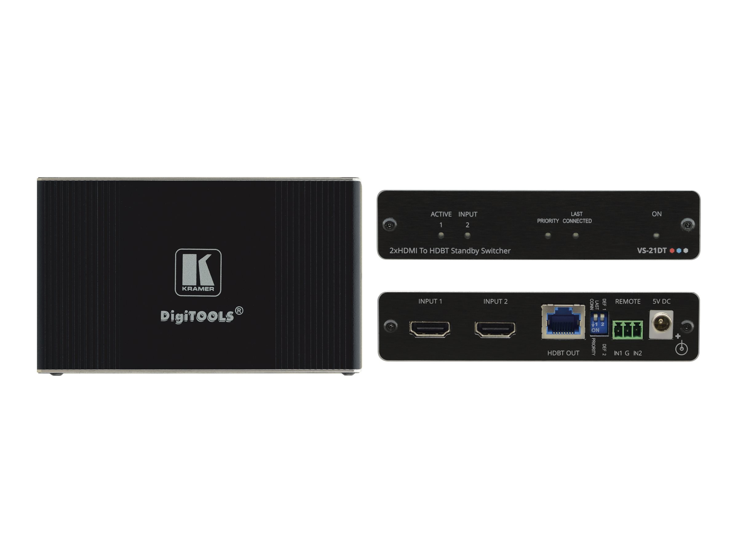 Kramer DigiTOOLS VS-21DT Video-/audioswitch HDMI / HDBaseT