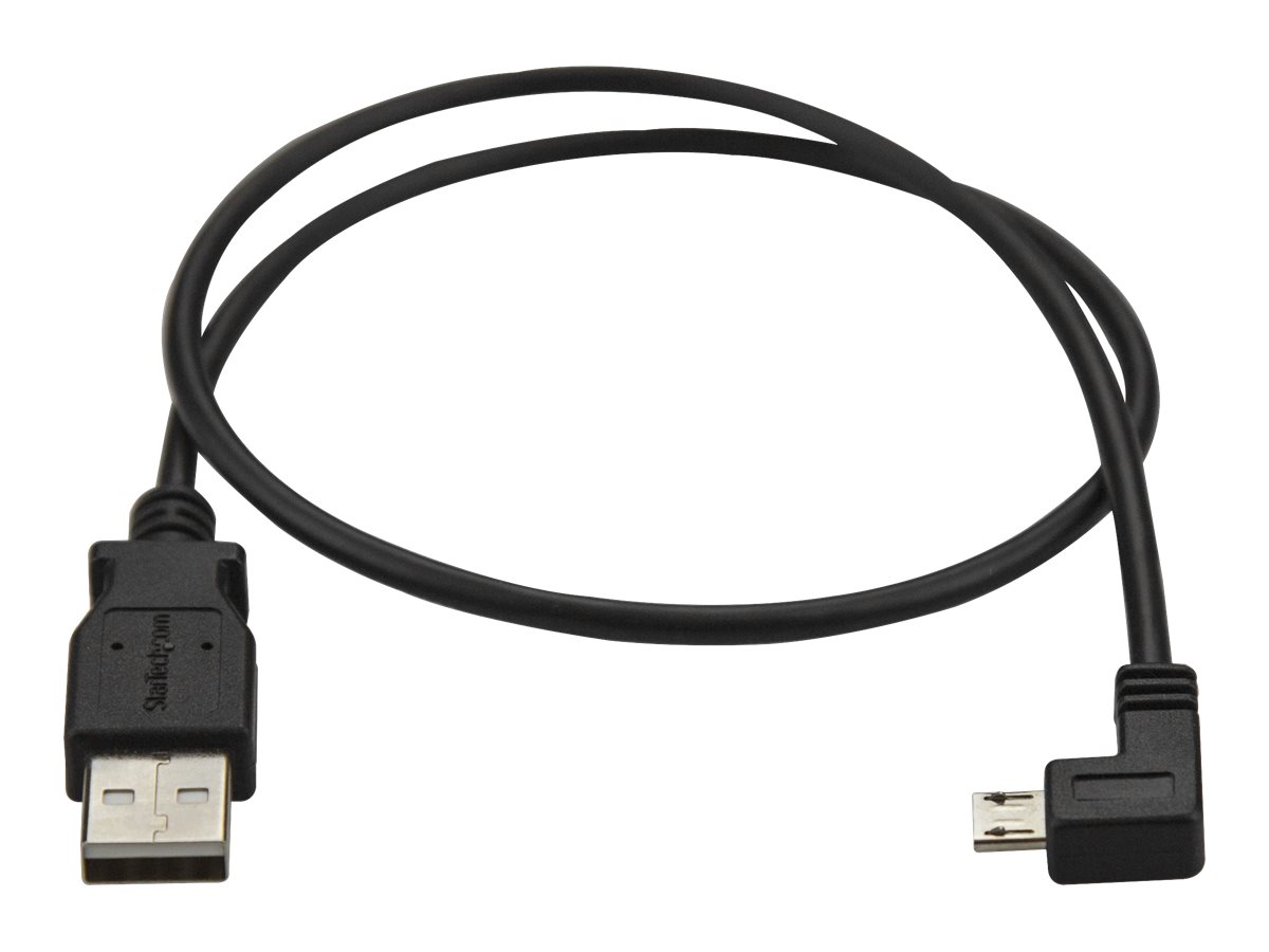 StarTech.com Micro-USB Charge-and-Sync Cable M/M - Left-Angle Micro-USB - USB cable - 50 cm