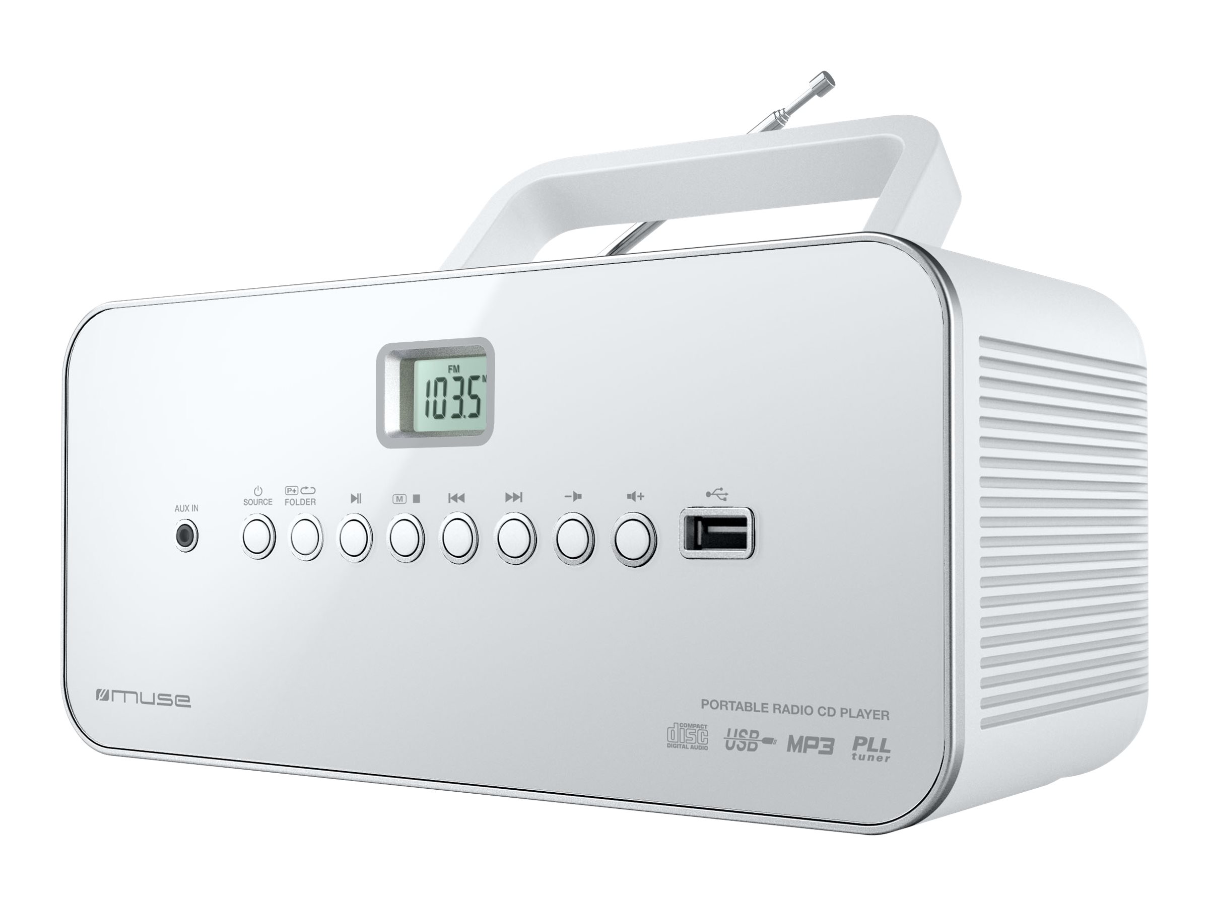Muse M-28RDW, Digital, FM, MW, 522 - 1620 kHz, Afspiller, CD, CD-R, CD-RW, Next, Forrige, Gentag alle, Gentag en