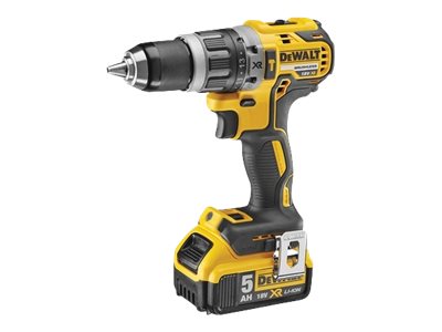 DeWALT DCD796P2 18V XR LI-ION Kompakt Slagboremaskine - inkl. 2 x 5Ah batterier, oplader, kuffert