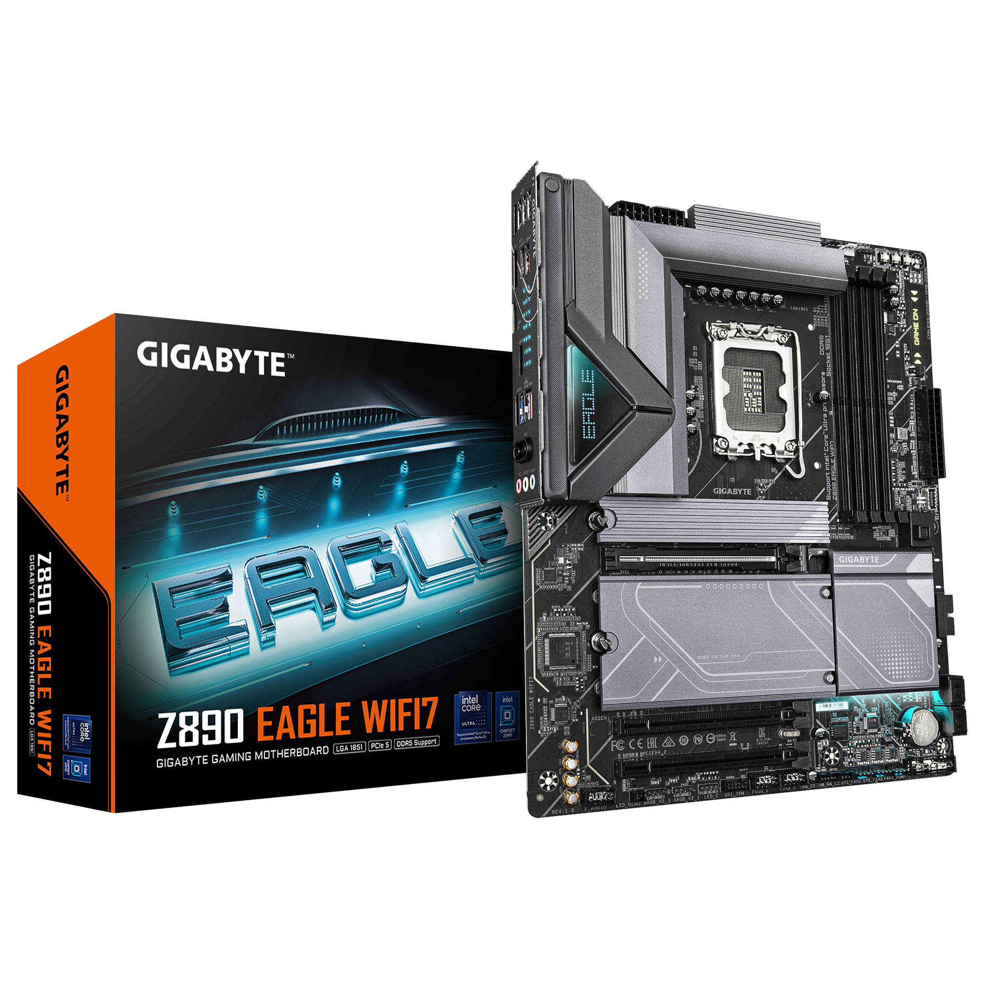 GIGABYTE Z890 EAGLE WIFI7 Bundkort - Intel Z890 - Intel LGA1851 - DDR5 RAM - ATX